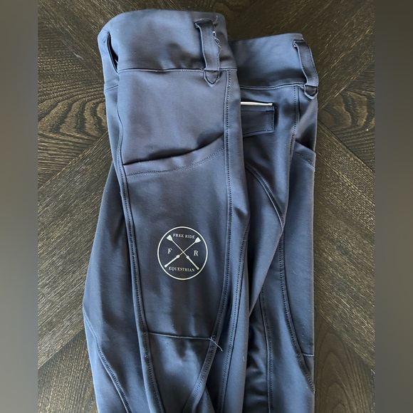 Free Ride Equestrian Navy Lux Breeches Size Large - Picture 5 of 8